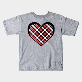 Heart stripes lines 8 bit 8bit pixel art pixelart pixelated Kids T-Shirt